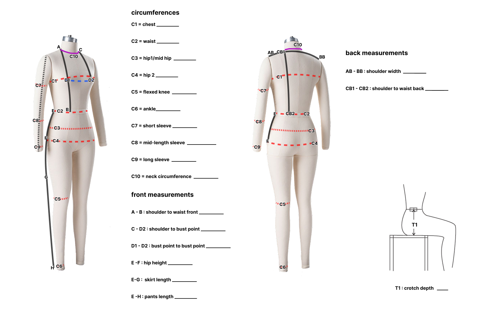printable measurement chart