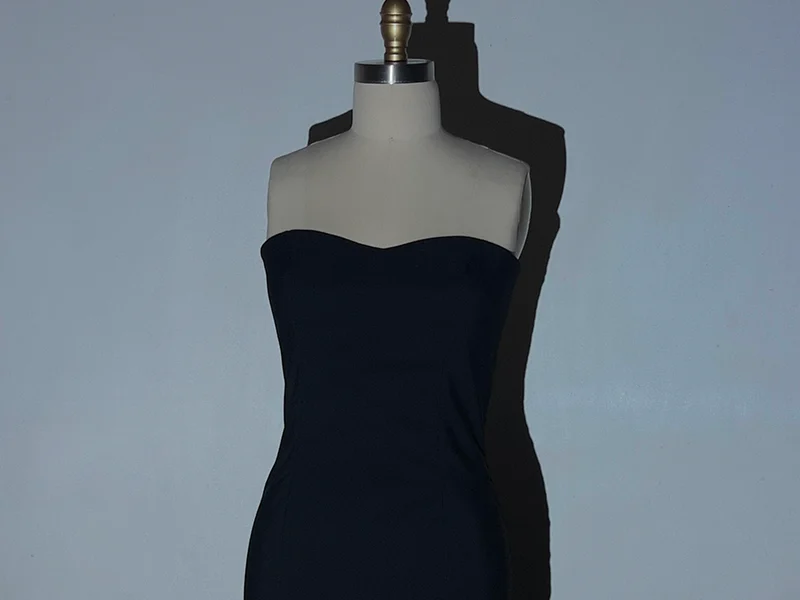 3D model of a dress made with the basic blocks